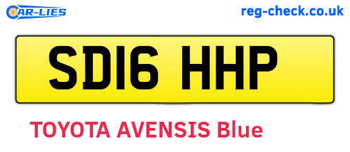 SD16HHP are the vehicle registration plates.