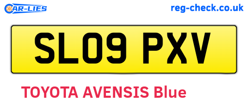 SL09PXV are the vehicle registration plates.