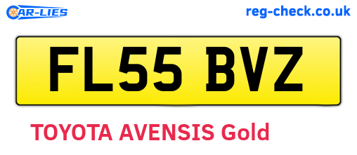 FL55BVZ are the vehicle registration plates.