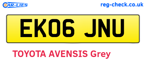 EK06JNU are the vehicle registration plates.