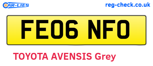 FE06NFO are the vehicle registration plates.