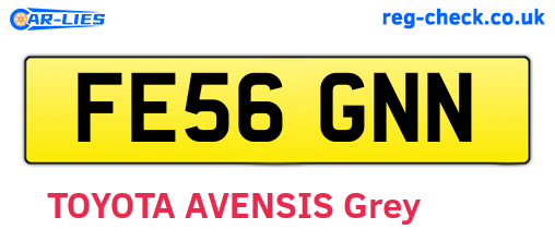 FE56GNN are the vehicle registration plates.