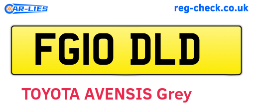 FG10DLD are the vehicle registration plates.