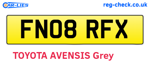 FN08RFX are the vehicle registration plates.