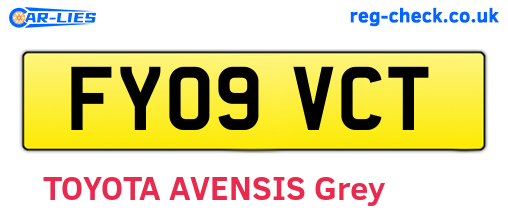 FY09VCT are the vehicle registration plates.