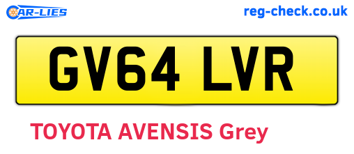 GV64LVR are the vehicle registration plates.
