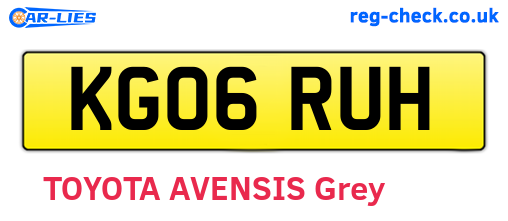 KG06RUH are the vehicle registration plates.