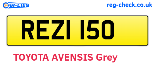 REZ1150 are the vehicle registration plates.