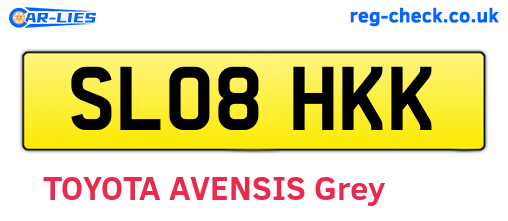 SL08HKK are the vehicle registration plates.