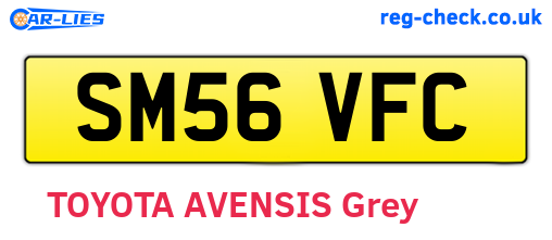 SM56VFC are the vehicle registration plates.