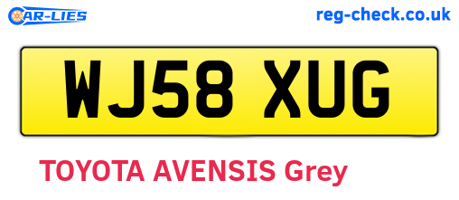 WJ58XUG are the vehicle registration plates.