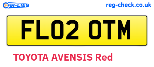 FL02OTM are the vehicle registration plates.