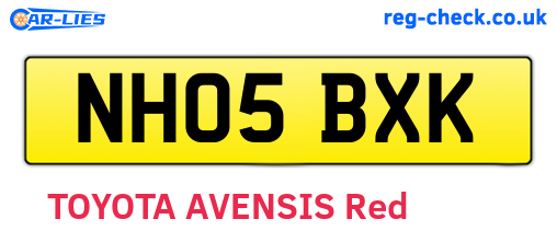 NH05BXK are the vehicle registration plates.