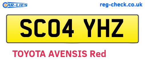 SC04YHZ are the vehicle registration plates.