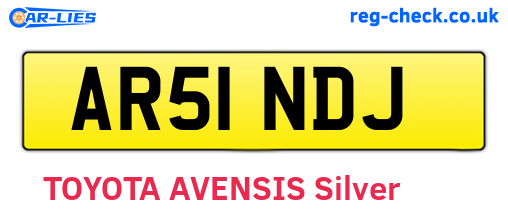 AR51NDJ are the vehicle registration plates.