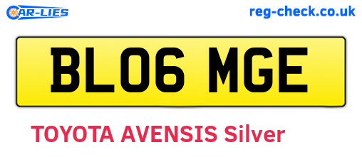 BL06MGE are the vehicle registration plates.