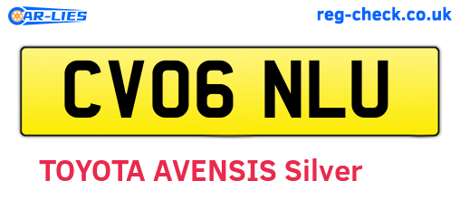 CV06NLU are the vehicle registration plates.
