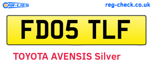 FD05TLF are the vehicle registration plates.