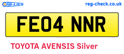 FE04NNR are the vehicle registration plates.