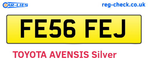 FE56FEJ are the vehicle registration plates.