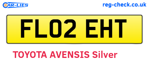FL02EHT are the vehicle registration plates.