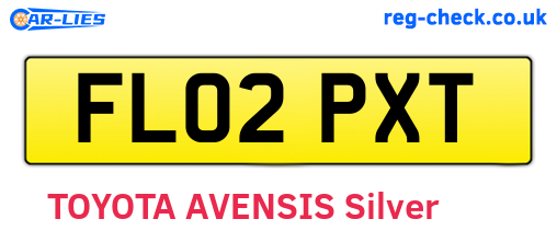 FL02PXT are the vehicle registration plates.