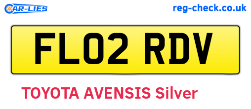 FL02RDV are the vehicle registration plates.