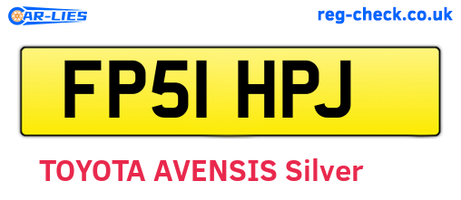 FP51HPJ are the vehicle registration plates.
