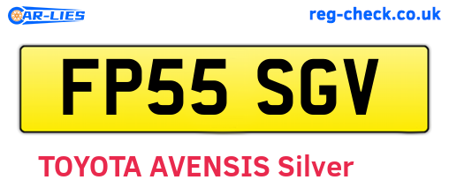 FP55SGV are the vehicle registration plates.