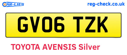 GV06TZK are the vehicle registration plates.