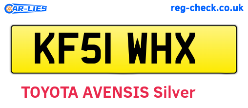 KF51WHX are the vehicle registration plates.