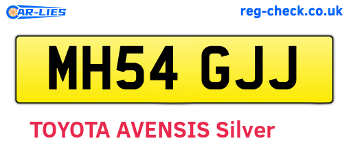 MH54GJJ are the vehicle registration plates.