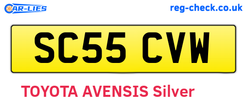 SC55CVW are the vehicle registration plates.