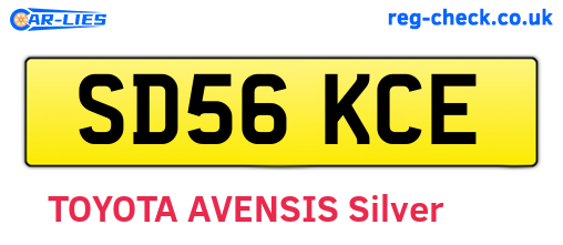 SD56KCE are the vehicle registration plates.