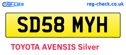 SD58MYH are the vehicle registration plates.