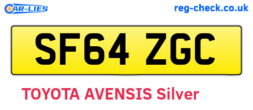 SF64ZGC are the vehicle registration plates.
