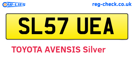 SL57UEA are the vehicle registration plates.