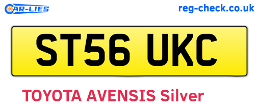 ST56UKC are the vehicle registration plates.