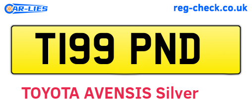 T199PND are the vehicle registration plates.