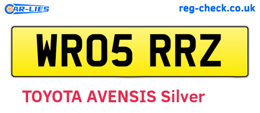 WR05RRZ are the vehicle registration plates.