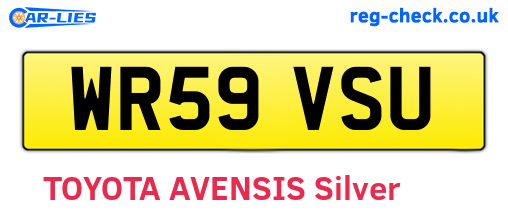 WR59VSU are the vehicle registration plates.