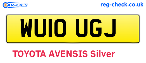 WU10UGJ are the vehicle registration plates.