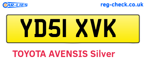 YD51XVK are the vehicle registration plates.