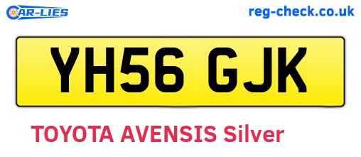 YH56GJK are the vehicle registration plates.
