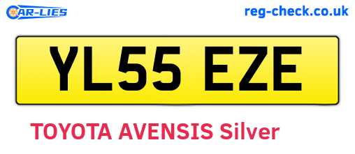 YL55EZE are the vehicle registration plates.