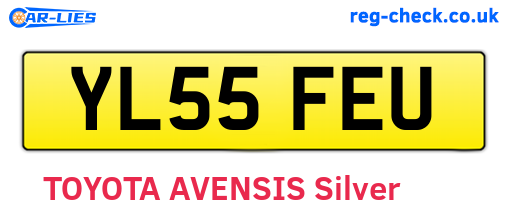 YL55FEU are the vehicle registration plates.