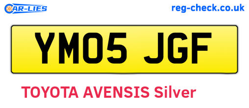 YM05JGF are the vehicle registration plates.