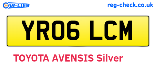 YR06LCM are the vehicle registration plates.