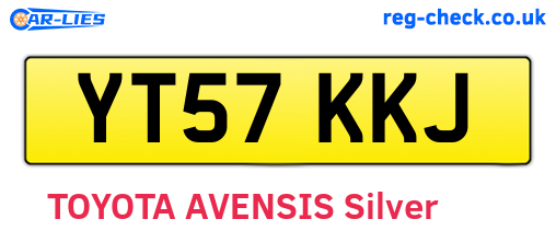 YT57KKJ are the vehicle registration plates.