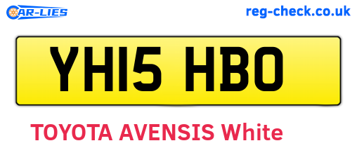 YH15HBO are the vehicle registration plates.